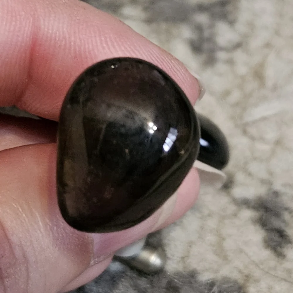 Vintage 1940s‎ 1950s Polished Smoky Quartz Cuff Links